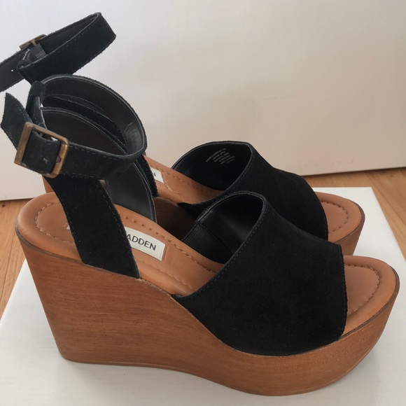 Steve Madden Wooden Platform Wedge 